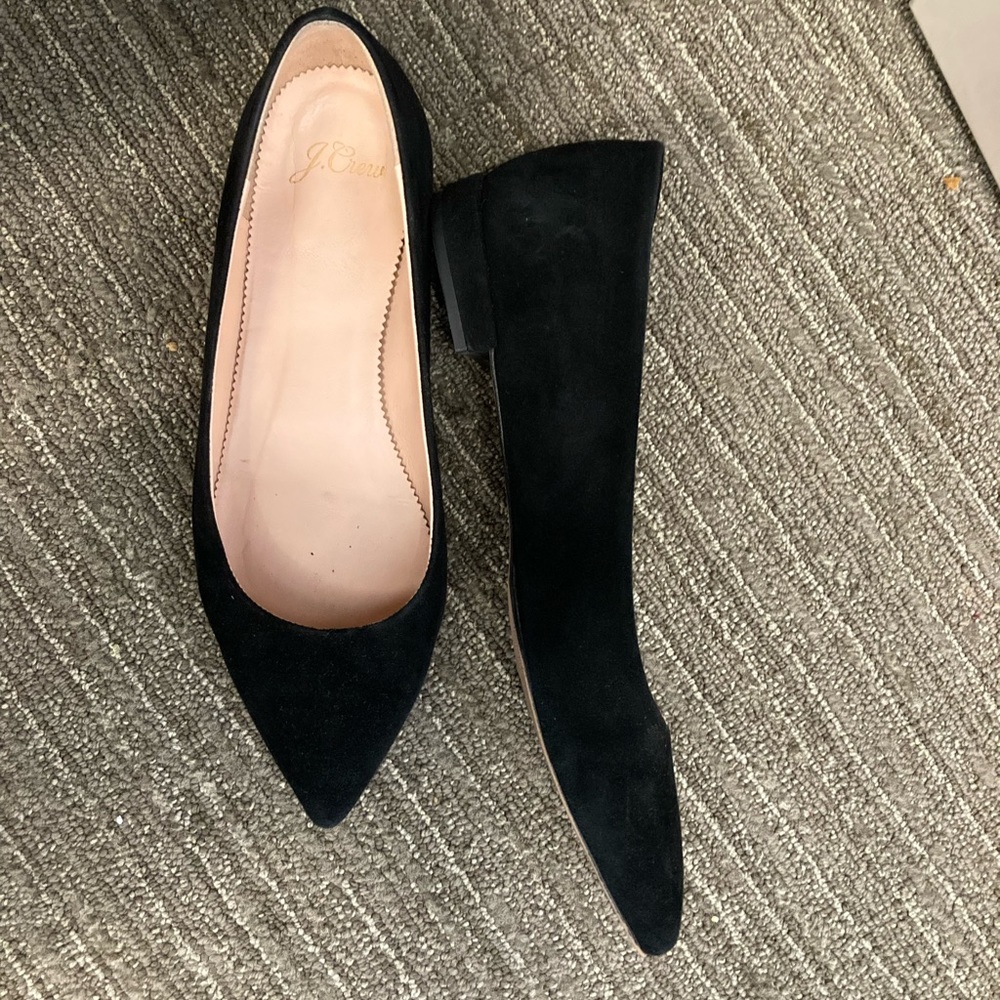 JCrew faux sue flats.